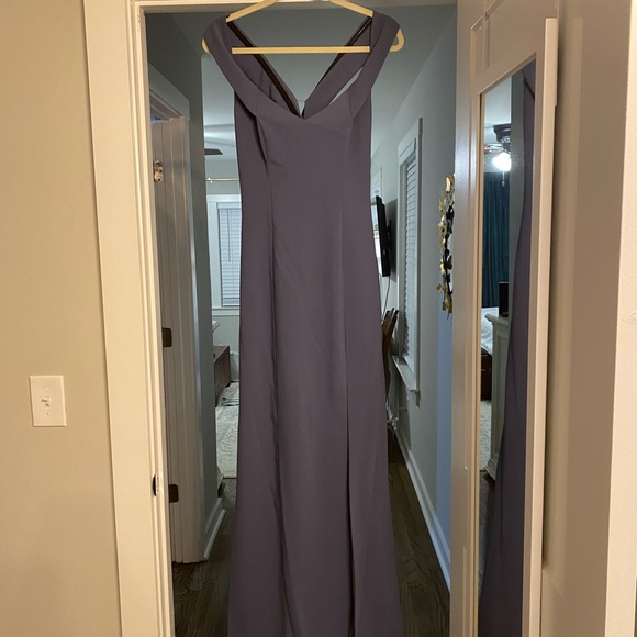 Dessy Collection Gown Silverstone Off the Shoulder - Picture 4 of 8